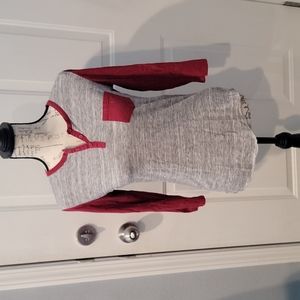 Zine Size M Womens baseball tshirt with pocket